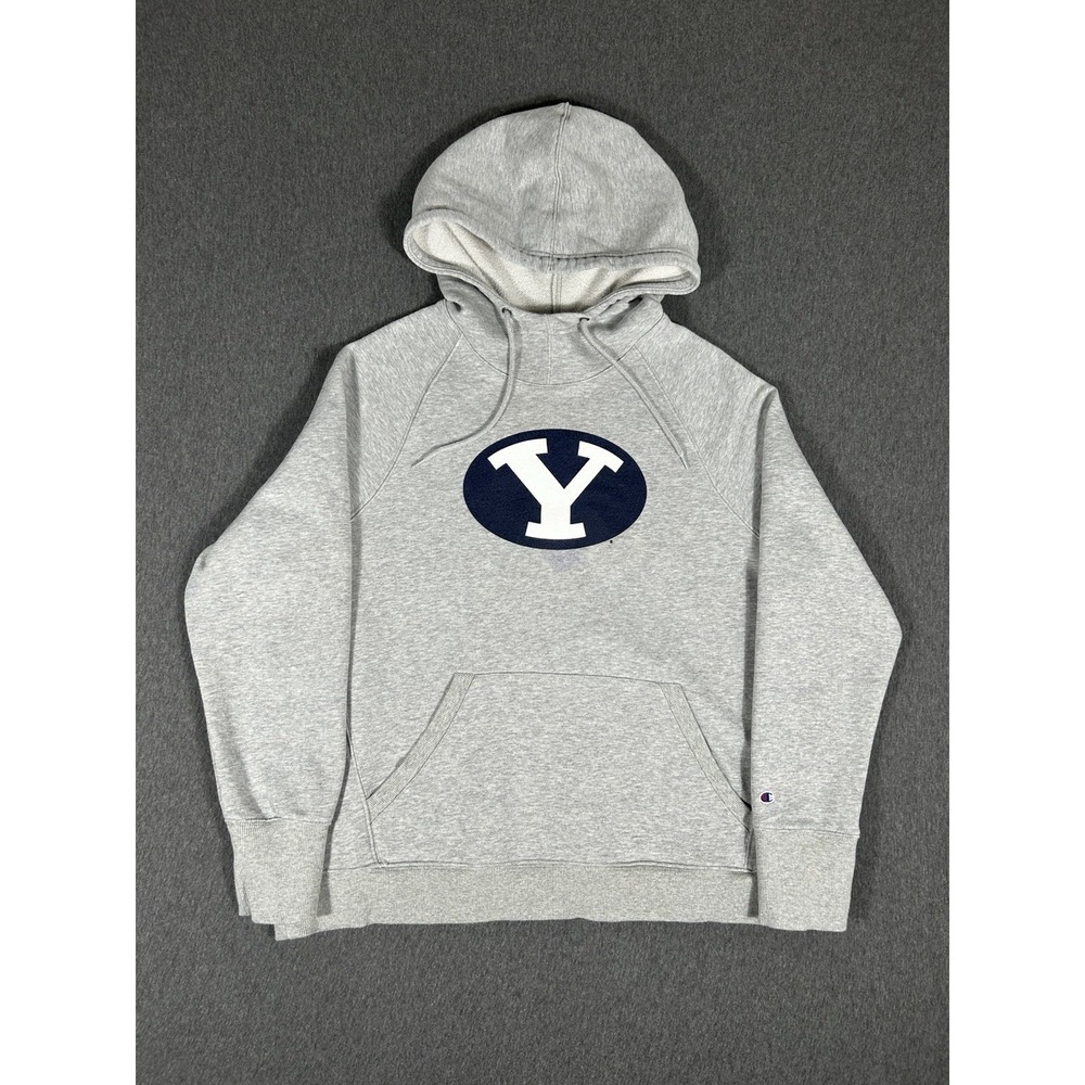 Champion BYU Cougars Brigham Young University Heather Grey Pullover Hoodie 2XL
